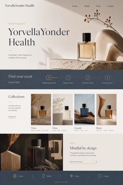 Beauty & Wellness website design for Australia, showing a clear opening, service information, supporting content, and a focused inquiry action.