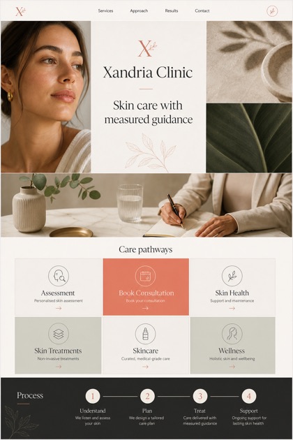 Healthcare website design for Australia, showing a clear opening, service information, supporting content, and a focused inquiry action.