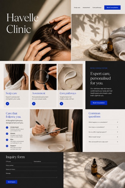 Healthcare website design for Australia, showing a clear opening, service information, supporting content, and a focused inquiry action.