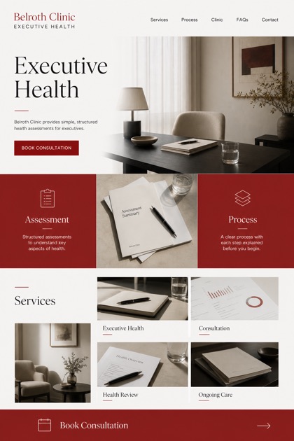 Healthcare website design for Australia, showing a clear opening, service information, supporting content, and a focused inquiry action.