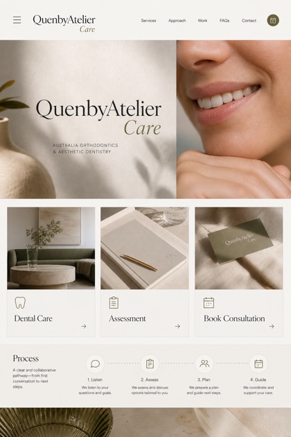 Healthcare website design for Australia, showing a clear opening, service information, supporting content, and a focused inquiry action.