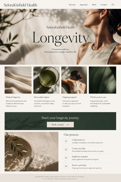 Healthcare website design for Australia, showing a clear opening, service information, supporting content, and a focused inquiry action.