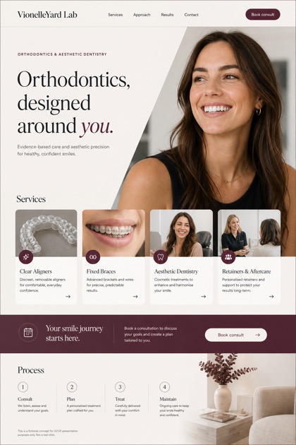 Healthcare website design for Australia, showing a clear opening, service information, supporting content, and a focused inquiry action.