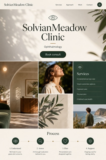 Healthcare website design for Australia, showing a clear opening, service information, supporting content, and a focused inquiry action.