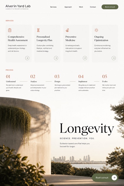 Healthcare website design for Australia, showing a clear opening, service information, supporting content, and a focused inquiry action.