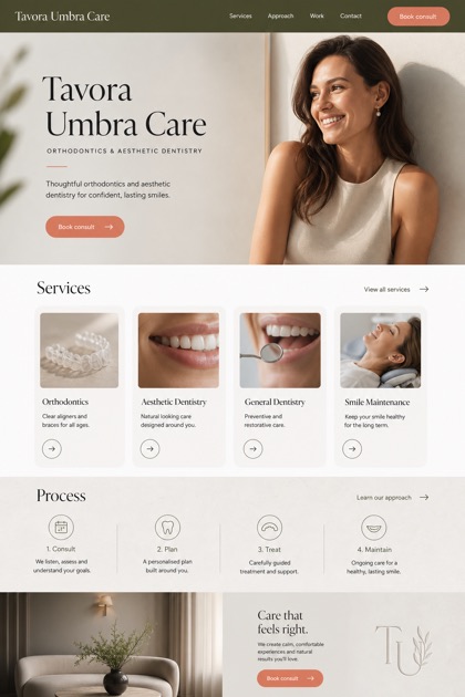 Healthcare website design for Australia, showing a clear opening, service information, supporting content, and a focused inquiry action.