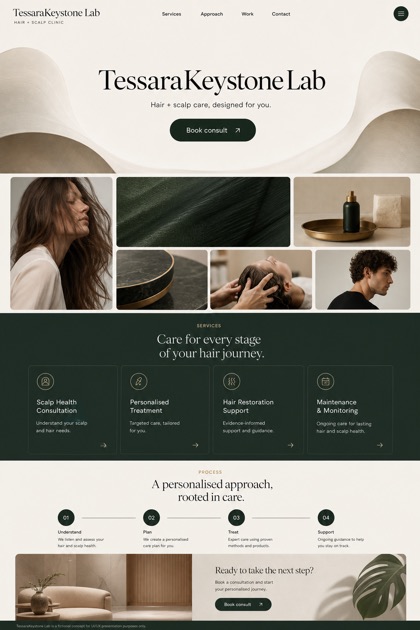 Healthcare website design for Australia, showing a clear opening, service information, supporting content, and a focused inquiry action.