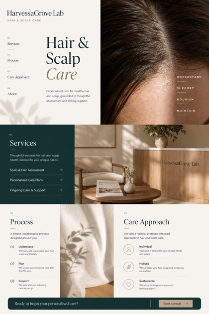 Healthcare website design for Australia, showing a clear opening, service information, supporting content, and a focused inquiry action.