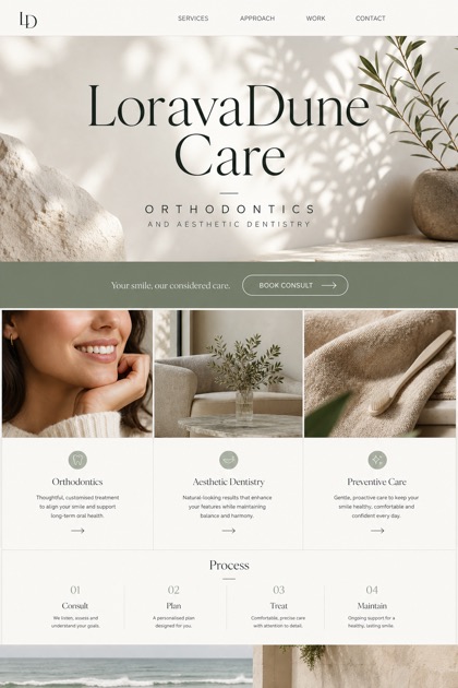Healthcare website design for Australia, showing a clear opening, service information, supporting content, and a focused inquiry action.