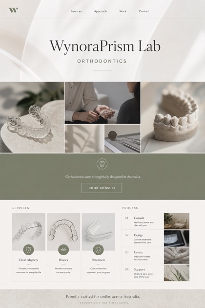 Healthcare website design for Australia, showing a clear opening, service information, supporting content, and a focused inquiry action.