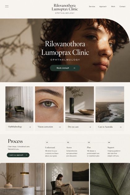 Healthcare website design for Australia, showing a clear opening, service information, supporting content, and a focused inquiry action.