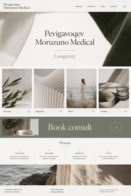 Healthcare website design for Australia, showing a clear opening, service information, supporting content, and a focused inquiry action.