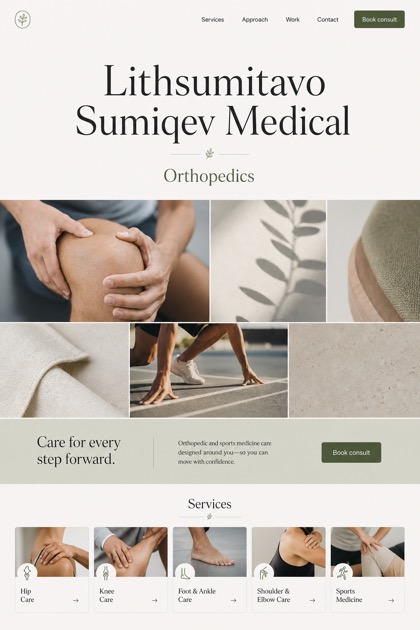 Healthcare website design for Australia, showing a clear opening, service information, supporting content, and a focused inquiry action.