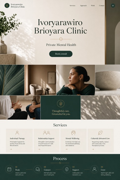 Healthcare website design for Australia, showing a clear opening, service information, supporting content, and a focused inquiry action.
