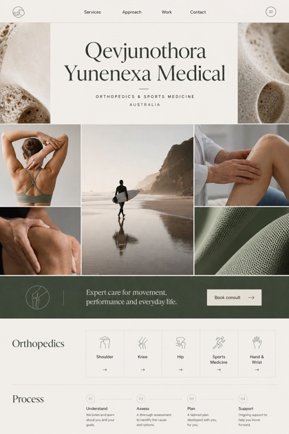 Healthcare website design for Australia, showing a clear opening, service information, supporting content, and a focused inquiry action.