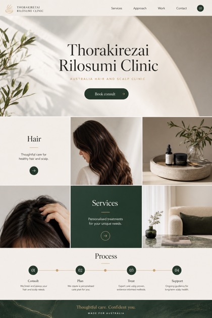 Healthcare website design for Australia, showing a clear opening, service information, supporting content, and a focused inquiry action.