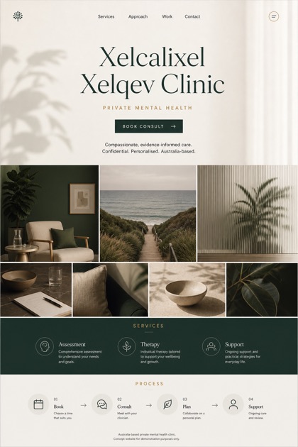 Healthcare website design for Australia, showing a clear opening, service information, supporting content, and a focused inquiry action.