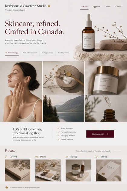 Beauty & Wellness website design for Canada, showing a clear opening, service information, supporting content, and a focused inquiry action.
