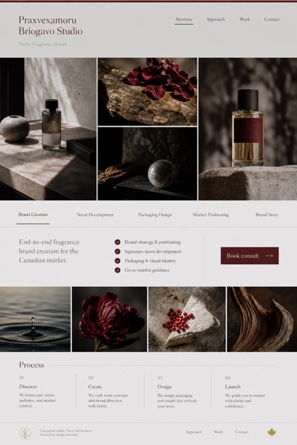 Beauty & Wellness website design for Canada, showing a clear opening, service information, supporting content, and a focused inquiry action.
