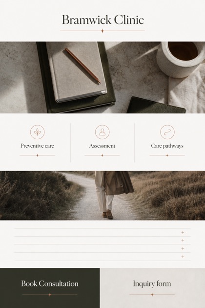 Healthcare website design for Canada, showing a clear opening, service information, supporting content, and a focused inquiry action.