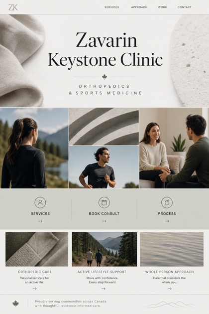 Healthcare website design for Canada, showing a clear opening, service information, supporting content, and a focused inquiry action.