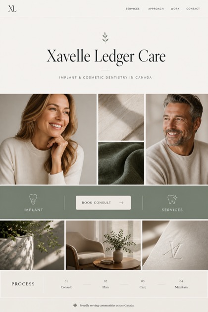 Healthcare website design for Canada, showing a clear opening, service information, supporting content, and a focused inquiry action.