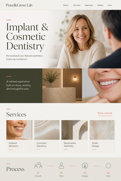 Healthcare website design for Canada, showing a clear opening, service information, supporting content, and a focused inquiry action.