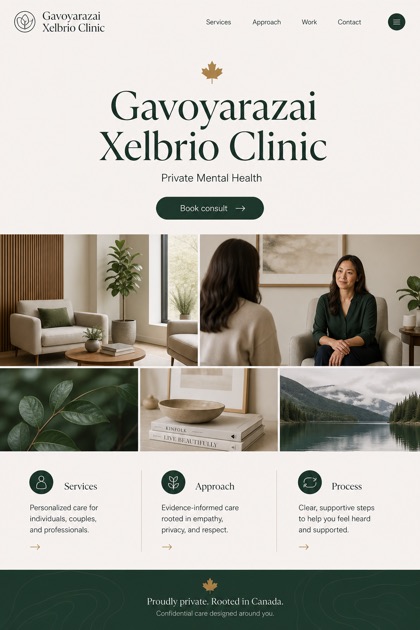Healthcare website design for Canada, showing a clear opening, service information, supporting content, and a focused inquiry action.
