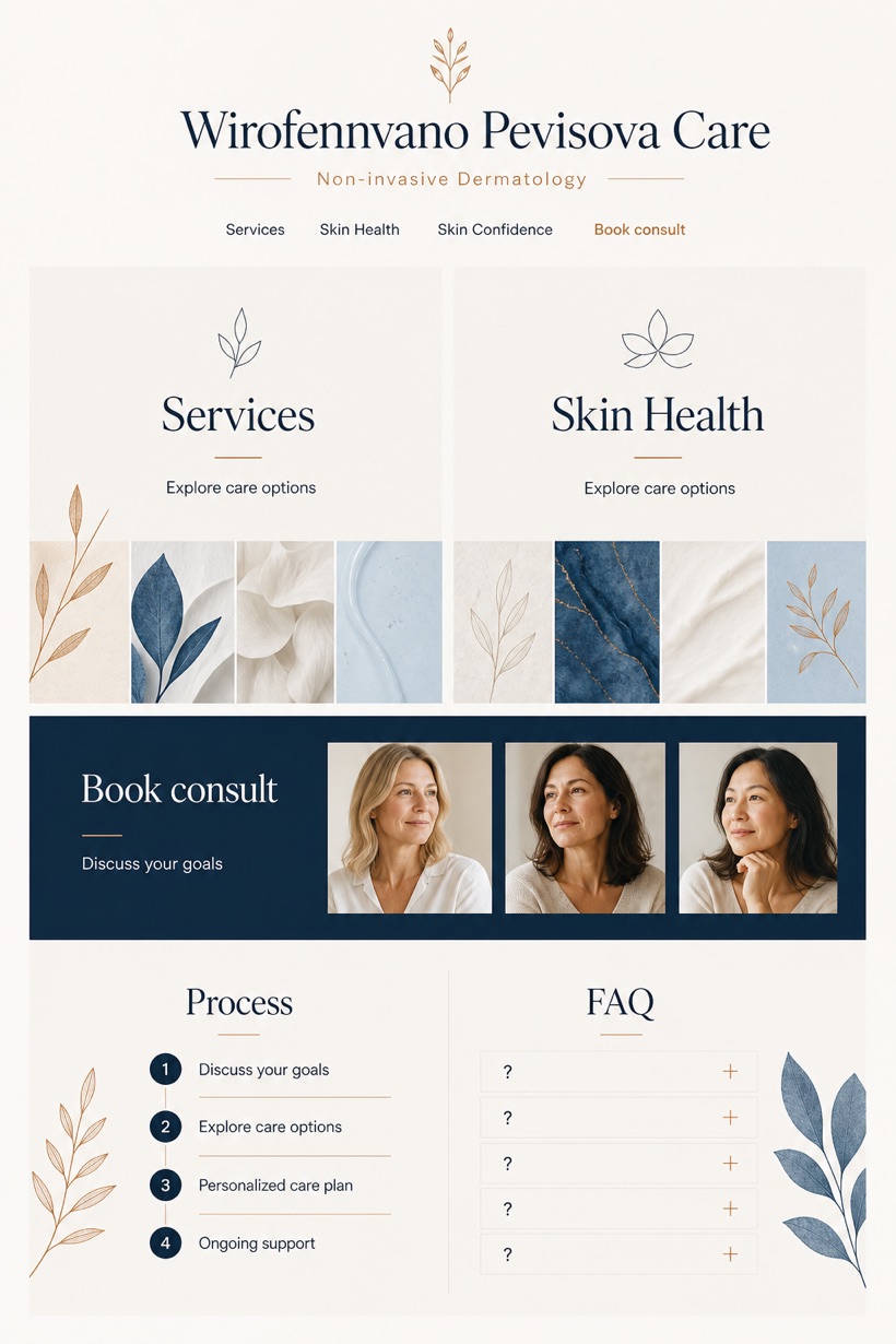Healthcare website design for Canada, showing a clear opening, service information, supporting content, and a focused inquiry action.