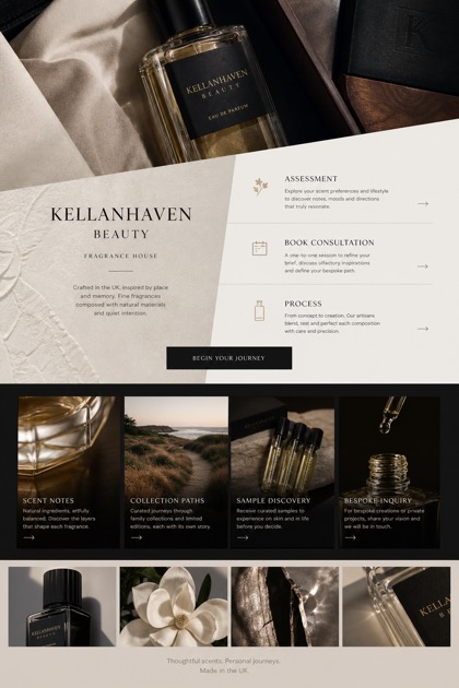 Beauty & Wellness website design for United Kingdom, showing a clear opening, service information, supporting content, and a focused inquiry action.