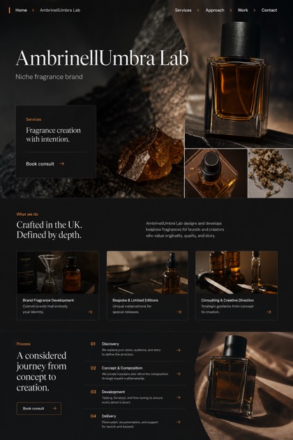Beauty & Wellness website design for United Kingdom, showing a clear opening, service information, supporting content, and a focused inquiry action.