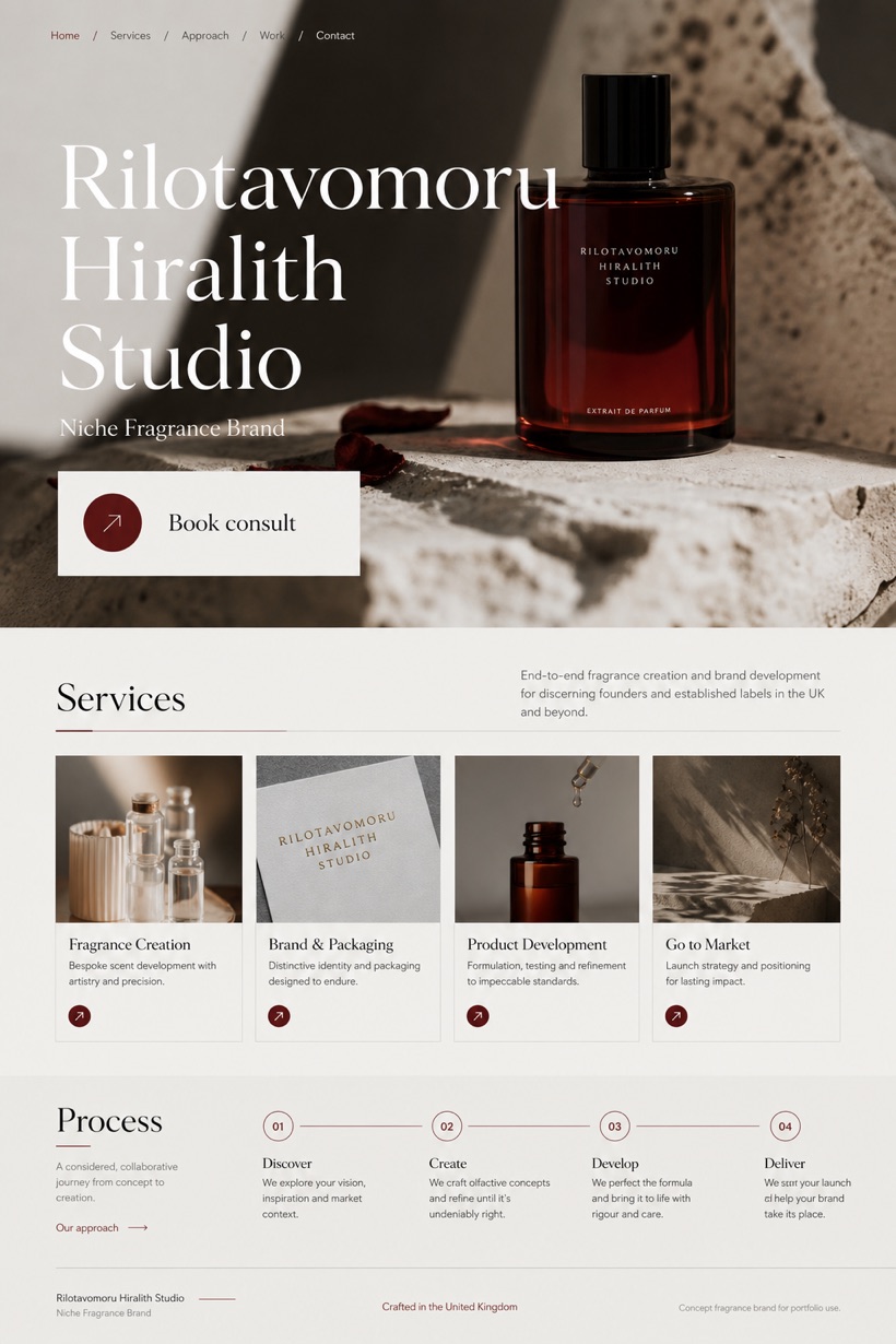 Beauty & Wellness website design for United Kingdom, showing a clear opening, service information, supporting content, and a focused inquiry action.