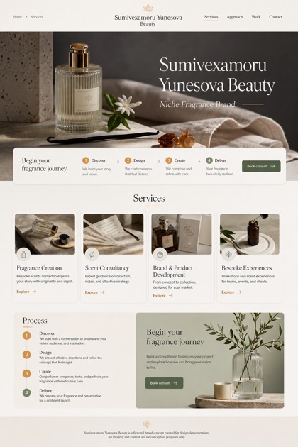 Beauty & Wellness website design for United Kingdom, showing a clear opening, service information, supporting content, and a focused inquiry action.