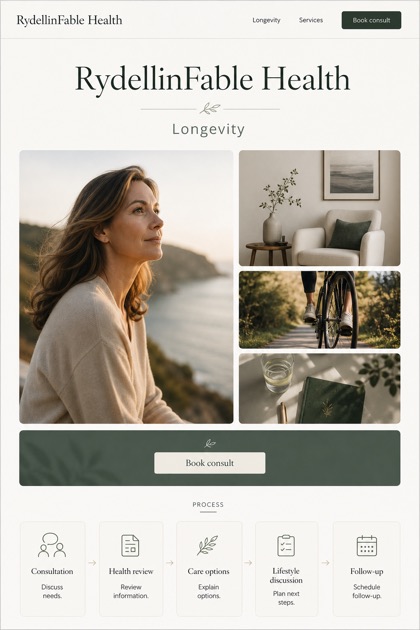 Healthcare website design for United Kingdom, showing a clear opening, service information, supporting content, and a focused inquiry action.