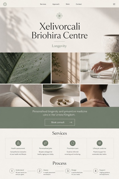 Healthcare website design for United Kingdom, showing a clear opening, service information, supporting content, and a focused inquiry action.