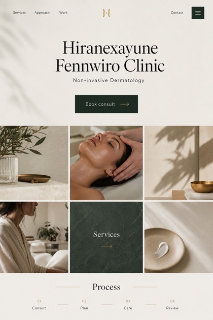 Healthcare website design for United Kingdom, showing a clear opening, service information, supporting content, and a focused inquiry action.