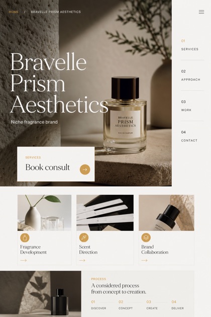 Beauty & Wellness website design for United States, showing a clear opening, service information, supporting content, and a focused inquiry action.