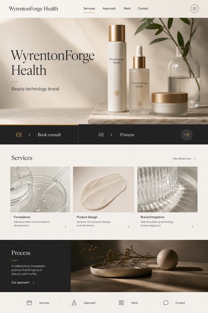 Beauty & Wellness website design for United States, showing a clear opening, service information, supporting content, and a focused inquiry action.