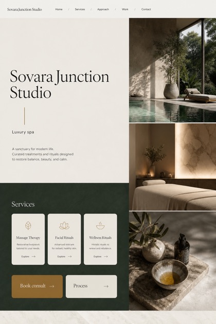 Beauty & Wellness website design for United States, showing a clear opening, service information, supporting content, and a focused inquiry action.
