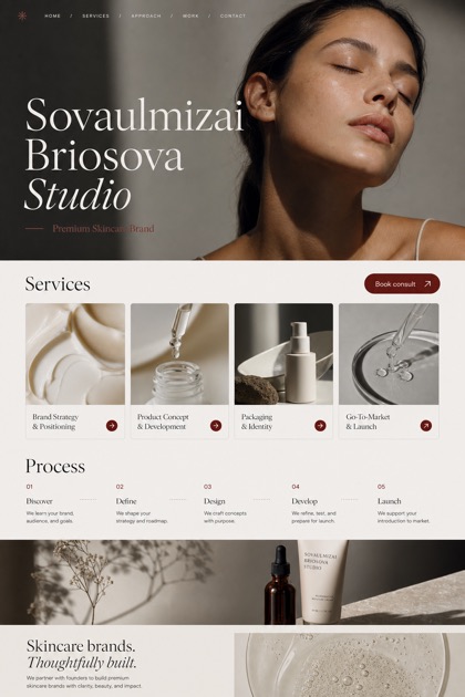 Beauty & Wellness website design for United States, showing a clear opening, service information, supporting content, and a focused inquiry action.
