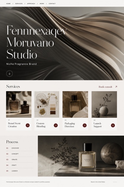 Beauty & Wellness website design for United States, showing a clear opening, service information, supporting content, and a focused inquiry action.