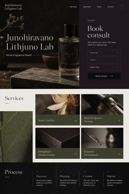 Beauty & Wellness website design for United States, showing a clear opening, service information, supporting content, and a focused inquiry action.