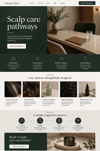 Healthcare website design for United States, showing a clear opening, service information, supporting content, and a focused inquiry action.