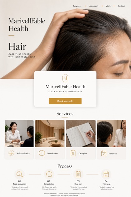 Healthcare website design for United States, showing a clear opening, service information, supporting content, and a focused inquiry action.