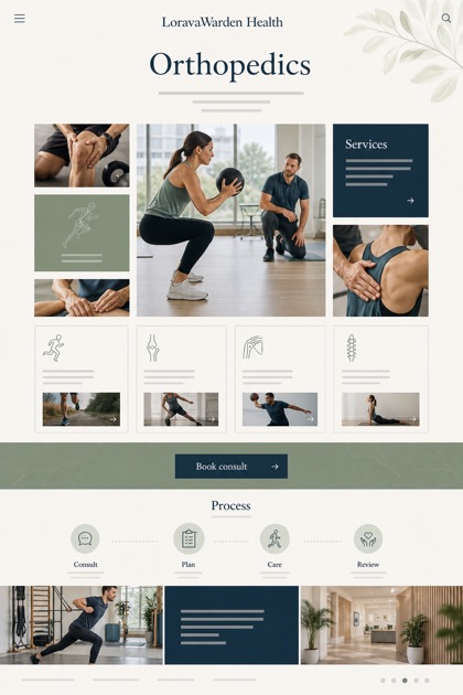 Healthcare website design for United States, showing a clear opening, service information, supporting content, and a focused inquiry action.