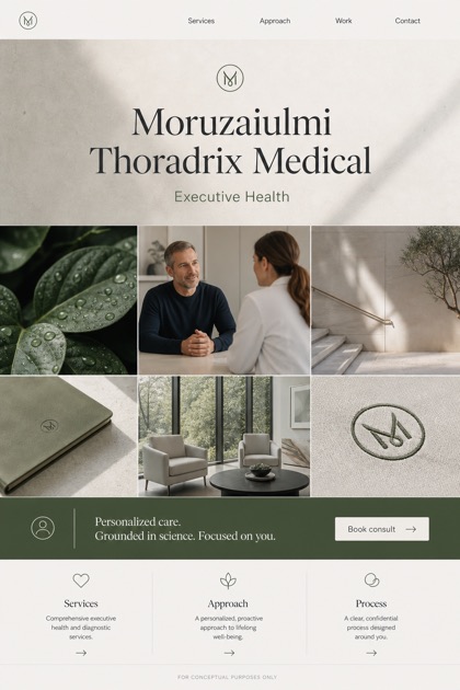 Healthcare website design for United States, showing a clear opening, service information, supporting content, and a focused inquiry action.