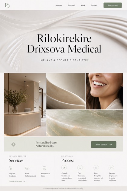 Healthcare website design for United States, showing a clear opening, service information, supporting content, and a focused inquiry action.