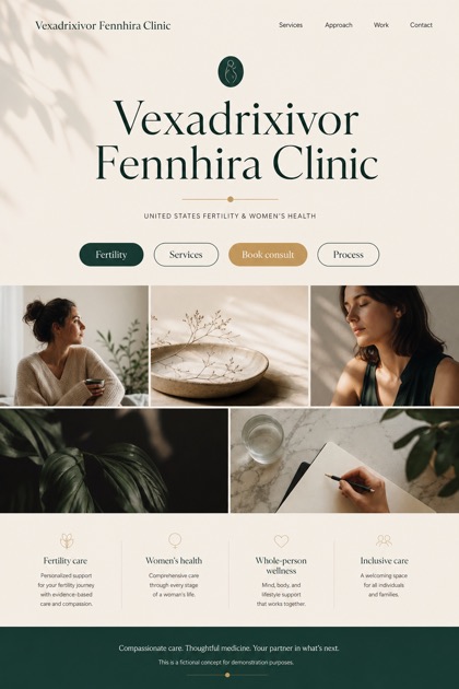 Healthcare website design for United States, showing a clear opening, service information, supporting content, and a focused inquiry action.