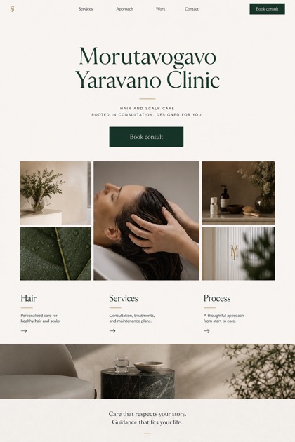 Healthcare website design for United States, showing a clear opening, service information, supporting content, and a focused inquiry action.
