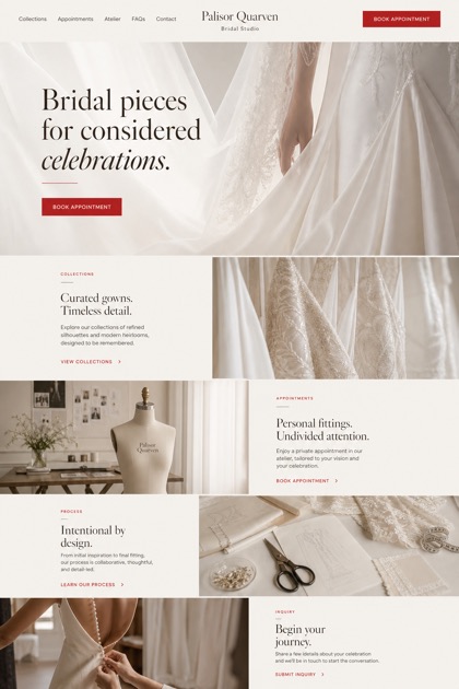 Weddings & Events website design for United States, showing a clear opening, service information, supporting content, and a focused inquiry action.